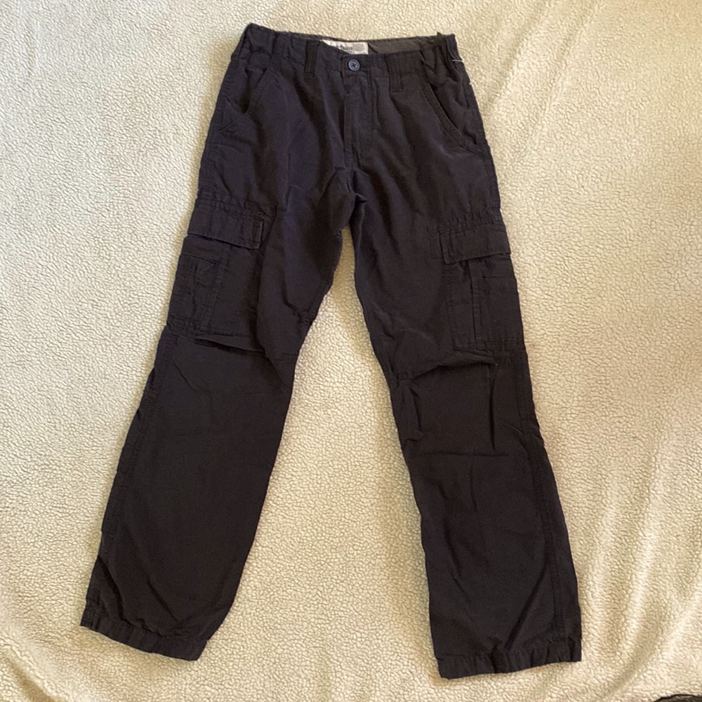 Boys black cargo pants